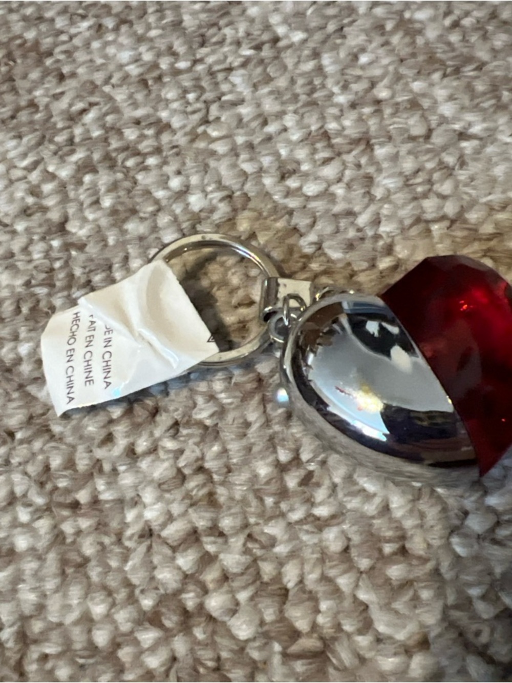 Birthstone Colored Light Up Key Chain Avon New Ruby Colored